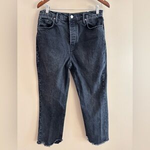 We The Free black tapered baggy high rise boyfriend jeans